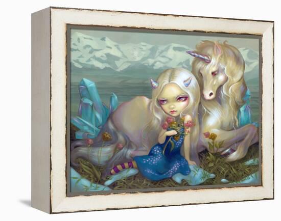 Fiona and the Unicorn-Jasmine Becket-Griffith-Framed Stretched Canvas