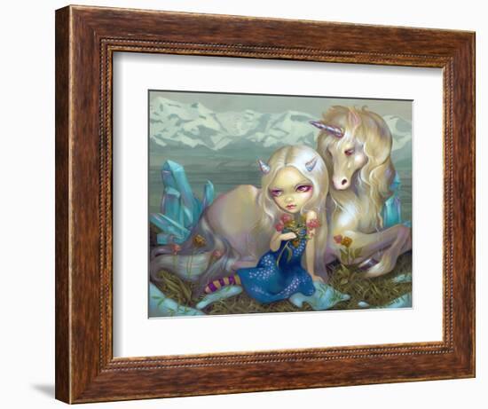 Fiona and the Unicorn-Jasmine Becket-Griffith-Framed Premium Giclee Print