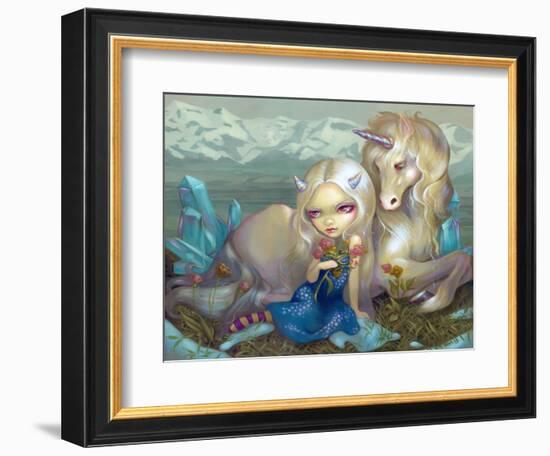 Fiona and the Unicorn-Jasmine Becket-Griffith-Framed Premium Giclee Print