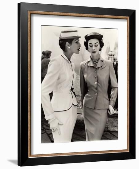 Fiona Campbell-Walter and Anne Gunning in Tailored Suits, 1953-John French-Framed Giclee Print