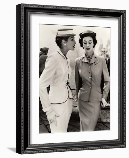 Fiona Campbell-Walter and Anne Gunning in Tailored Suits, 1953-John French-Framed Giclee Print