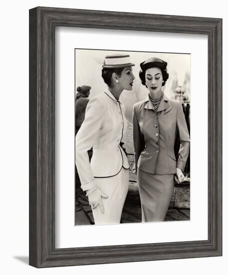 Fiona Campbell-Walter and Anne Gunning in Tailored Suits, 1953-John French-Framed Giclee Print