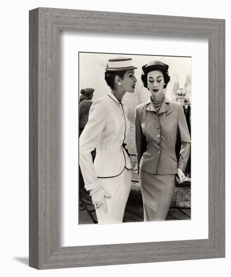 Fiona Campbell-Walter and Anne Gunning in Tailored Suits, 1953-John French-Framed Giclee Print