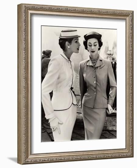 Fiona Campbell-Walter and Anne Gunning in Tailored Suits, 1953-John French-Framed Giclee Print