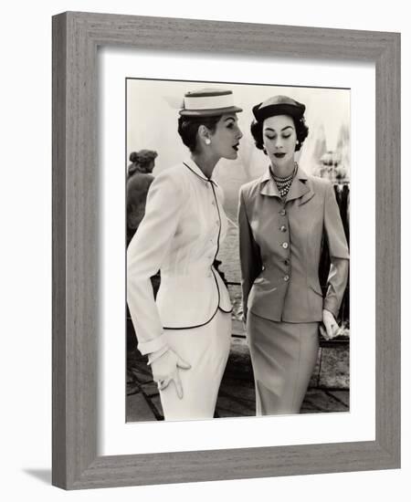 Fiona Campbell-Walter and Anne Gunning in Tailored Suits, 1953-John French-Framed Giclee Print