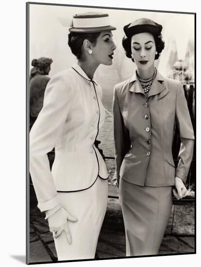 Fiona Campbell-Walter and Anne Gunning in Tailored Suits, 1953-John French-Mounted Giclee Print