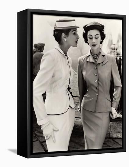 Fiona Campbell-Walter and Anne Gunning in Tailored Suits, 1953-John French-Framed Premier Image Canvas