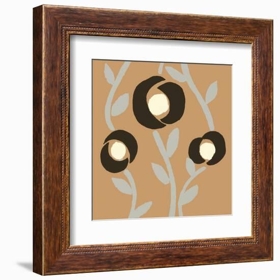 Fiori Apricot-Denise Duplock-Framed Art Print