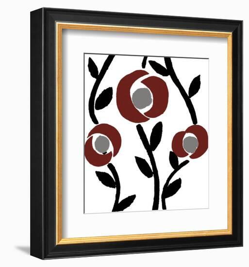 Fiori-blanc-Denise Duplock-Framed Art Print