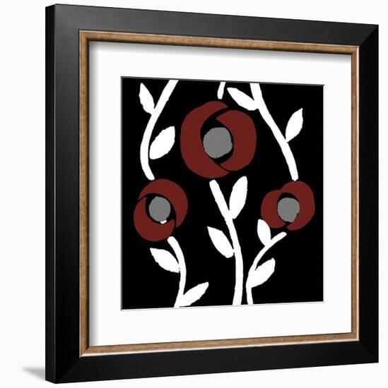 Fiori-noir-Denise Duplock-Framed Art Print