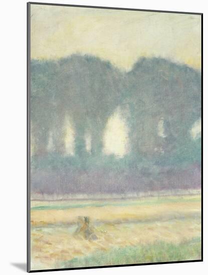 Fir Trees and a Corn Field, 1908-Auguste Macke-Mounted Giclee Print