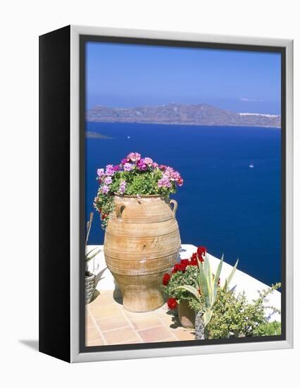 Fira, Island of Santorini (Thira), Cyclades Islands, Aegean, Greek Islands, Greece, Europe-Sergio Pitamitz-Framed Premier Image Canvas