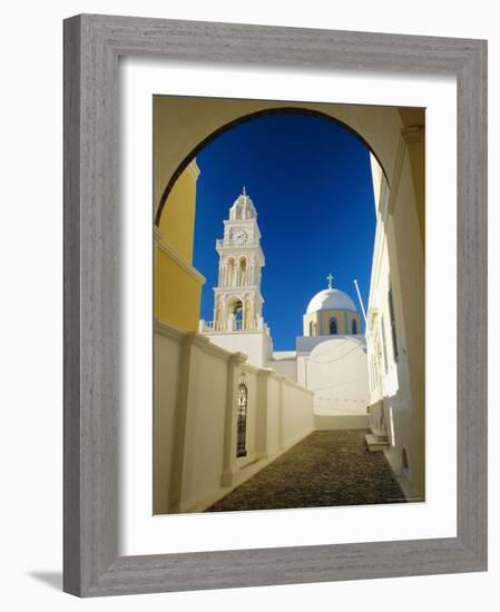 Fira, Santorini, Cyclades Islands, Greece, Europe-Lee Frost-Framed Photographic Print