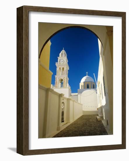 Fira, Santorini, Cyclades Islands, Greece, Europe-Lee Frost-Framed Photographic Print