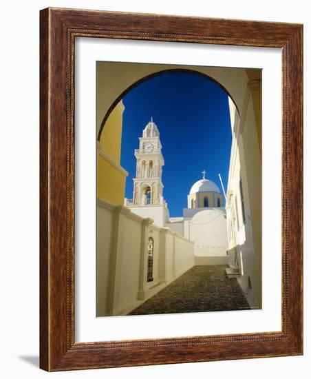 Fira, Santorini, Cyclades Islands, Greece, Europe-Lee Frost-Framed Photographic Print