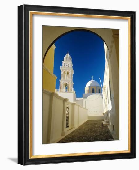Fira, Santorini, Cyclades Islands, Greece, Europe-Lee Frost-Framed Photographic Print