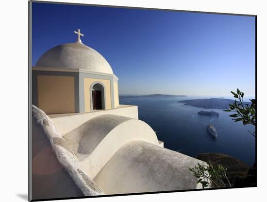 Fira, Santorini, Cyclades Islands, Greek Islands, Greece, Europe-Hans Peter Merten-Mounted Photographic Print
