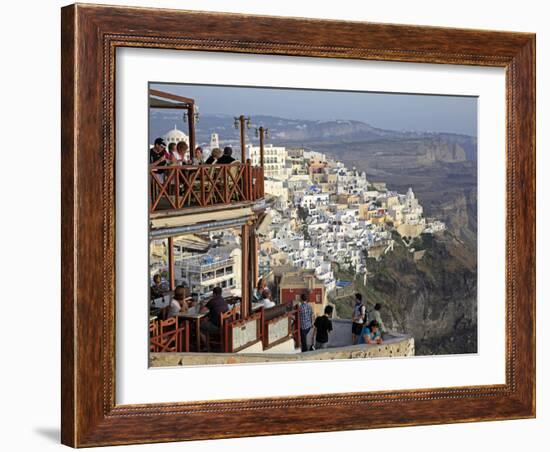 Fira, Santorini, Cyclades Islands, Greek Islands, Greece, Europe-Hans Peter Merten-Framed Photographic Print