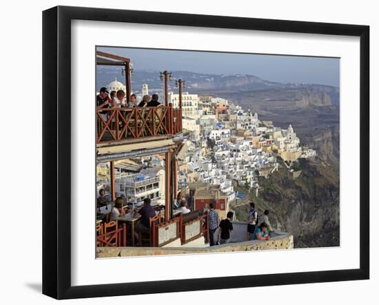 Fira, Santorini, Cyclades Islands, Greek Islands, Greece, Europe-Hans Peter Merten-Framed Photographic Print