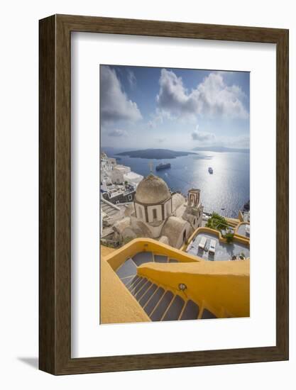 Fira, Santorini (Thira), Cyclades Islands, Greece-Jon Arnold-Framed Photographic Print