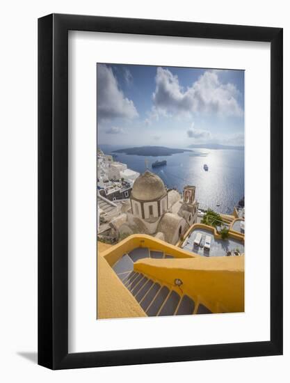 Fira, Santorini (Thira), Cyclades Islands, Greece-Jon Arnold-Framed Photographic Print