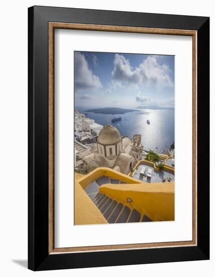 Fira, Santorini (Thira), Cyclades Islands, Greece-Jon Arnold-Framed Photographic Print