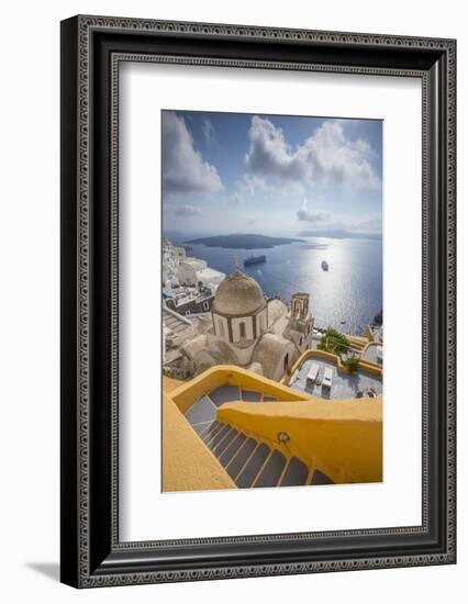 Fira, Santorini (Thira), Cyclades Islands, Greece-Jon Arnold-Framed Photographic Print