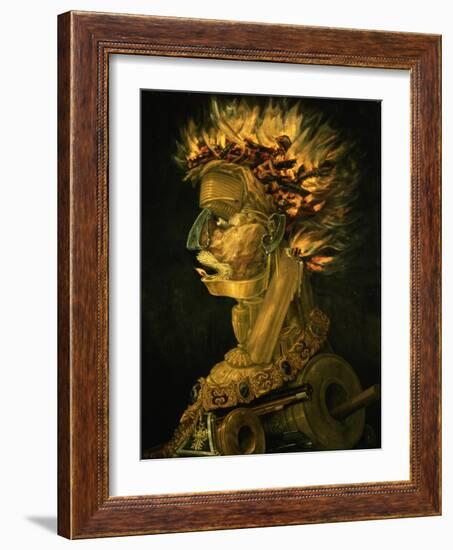 Fire, 1566-Giuseppe Arcimboldo-Framed Giclee Print