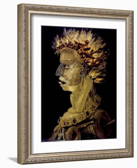 Fire, 1566-Giuseppe Arcimboldi-Framed Giclee Print