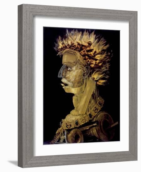 Fire, 1566-Giuseppe Arcimboldi-Framed Giclee Print