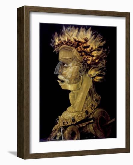 Fire, 1566-Giuseppe Arcimboldi-Framed Giclee Print