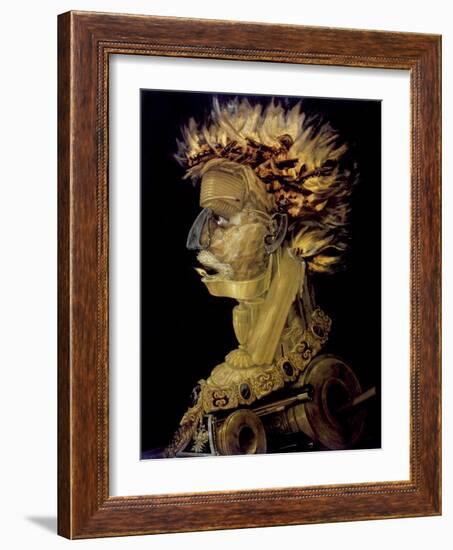 Fire, 1566-Giuseppe Arcimboldi-Framed Giclee Print