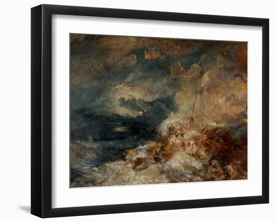 Fire Aboard Ship-J. M. W. Turner-Framed Giclee Print