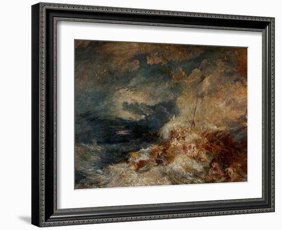 Fire Aboard Ship-J. M. W. Turner-Framed Giclee Print