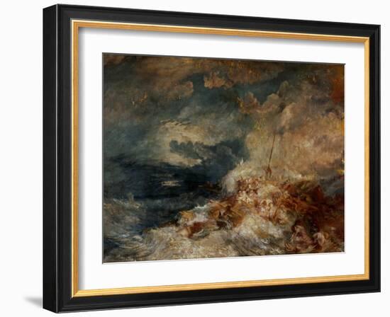 Fire Aboard Ship-J. M. W. Turner-Framed Giclee Print