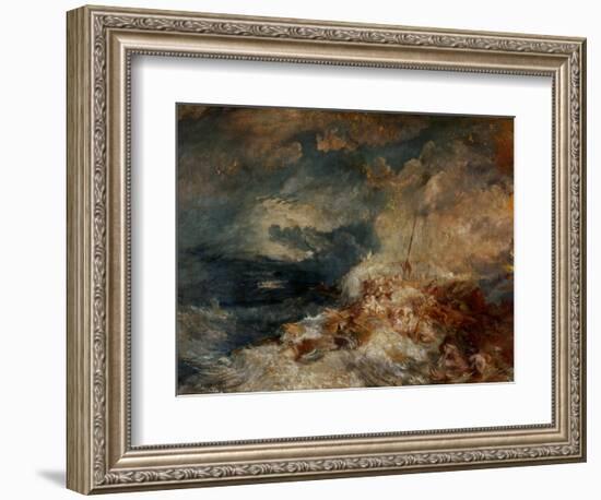 Fire Aboard Ship-J. M. W. Turner-Framed Giclee Print