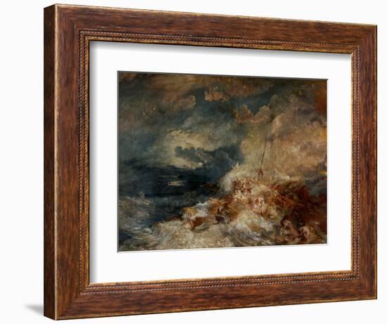 Fire Aboard Ship-J. M. W. Turner-Framed Giclee Print