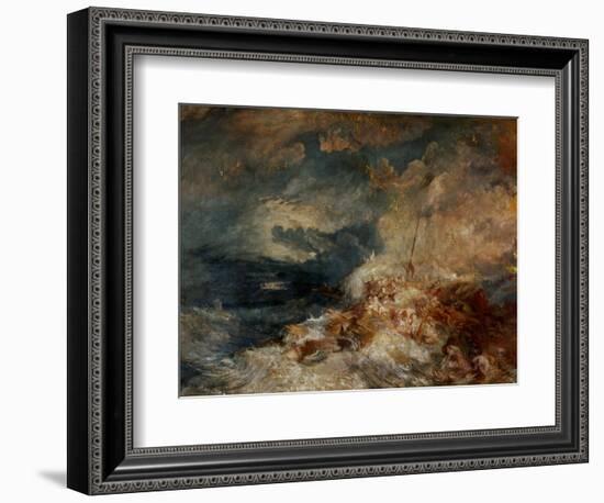 Fire Aboard Ship-J. M. W. Turner-Framed Giclee Print