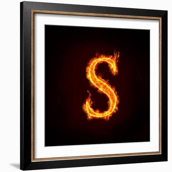 Fire Alphabets, S-mtkang-Framed Art Print