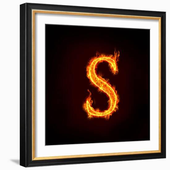 Fire Alphabets, S-mtkang-Framed Art Print