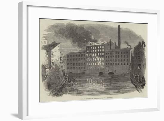 Fire and Explosion at Marsland's Park Mills, Stockport-null-Framed Giclee Print