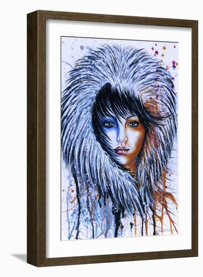 Fire and Ice Girl Portrait-Michelle Faber-Framed Giclee Print