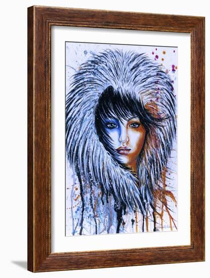 Fire and Ice Girl Portrait-Michelle Faber-Framed Giclee Print