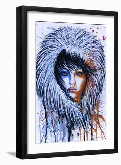 Fire and Ice Girl Portrait-Michelle Faber-Framed Giclee Print