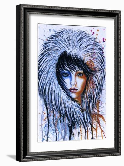 Fire and Ice Girl Portrait-Michelle Faber-Framed Giclee Print