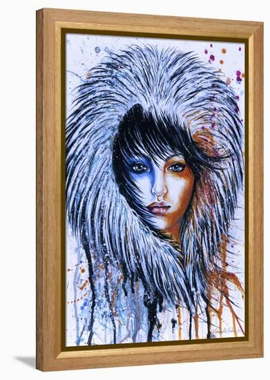 Fire and Ice Girl Portrait-Michelle Faber-Framed Premier Image Canvas