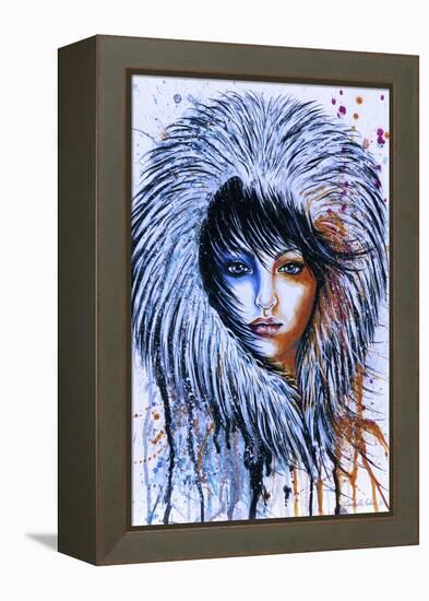 Fire and Ice Girl Portrait-Michelle Faber-Framed Premier Image Canvas