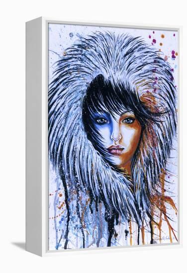 Fire and Ice Girl Portrait-Michelle Faber-Framed Premier Image Canvas