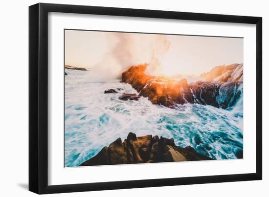 Fire and Sea, Sonoma Coast, California Coast, Pacific Ocean-Vincent James-Framed Photographic Print