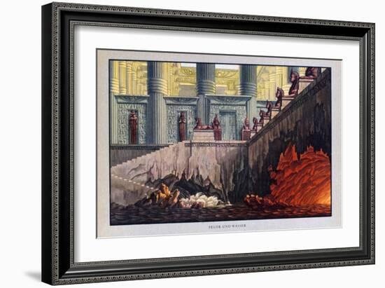 Fire and Water, the Magic Flute, 1816-Karl Friedrich Schinkel-Framed Giclee Print